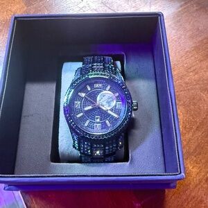 Sparkling Black and Silver Watch